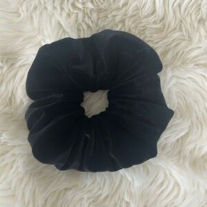 NEW Handmade Black Velvety Hair Scrunchie